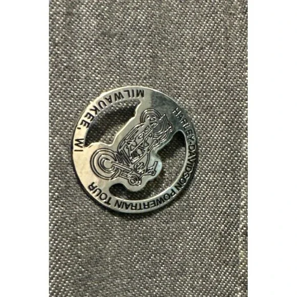 Harley Davidson Biker Blues Frayed Sleeveless Shirt W/ Multiple Pins/Patches- L - Picture 6 of 14